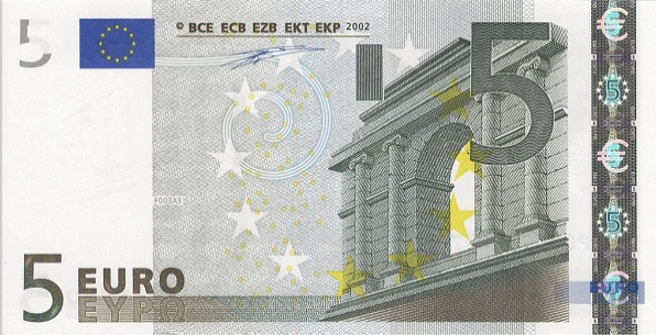 P 1P European Union 5 Euro Year 2002) (Duisenberg)